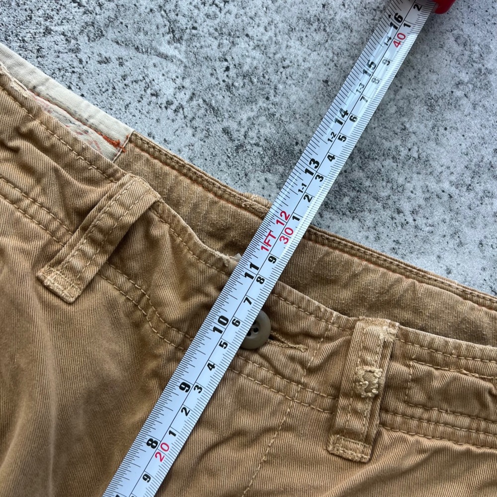 Y2K American Eagle Shorts Mens 28 Tan Khaki Cotton Multi Pocket Rugged Cargo - Picture 5 of 6